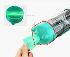 🐶 4-in-1 Pet Travel Water Bottle – Hydration, Snacks & Clean-Up Made Easy